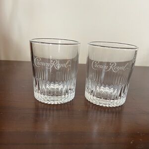 3/$20 Two Crown Royal low ball glasses